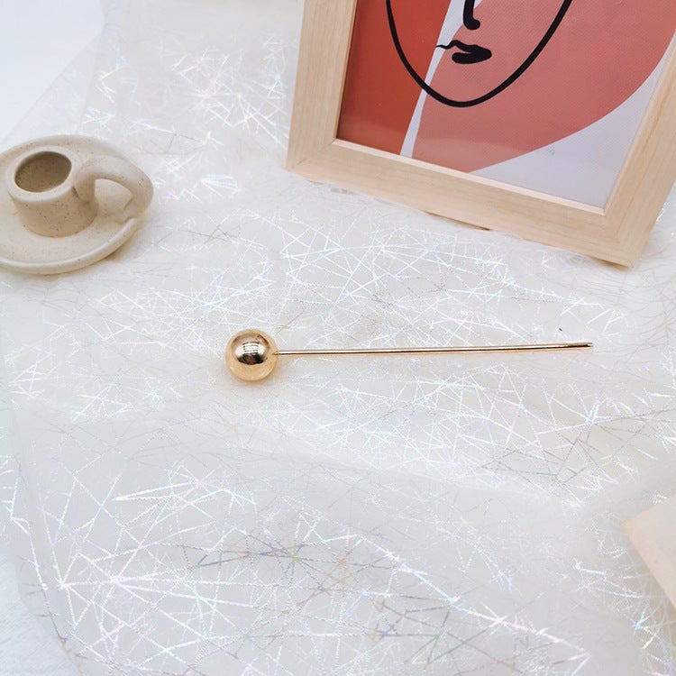 Generic Korean design sense hair hairpin gold simple daily all-match one type of hairpin ancient Chinese clothing Ball hairpin