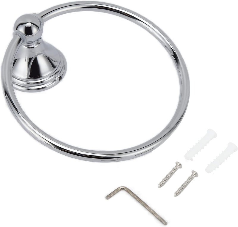 Towel Ring Stainless Steel Wall - Mounted Hand Towel Holder, Brushed Finish - Rust, Space Saving, Ideal for Bathroom and Kitchen (893 Chrome-Plated Towel Ring) - Image 3