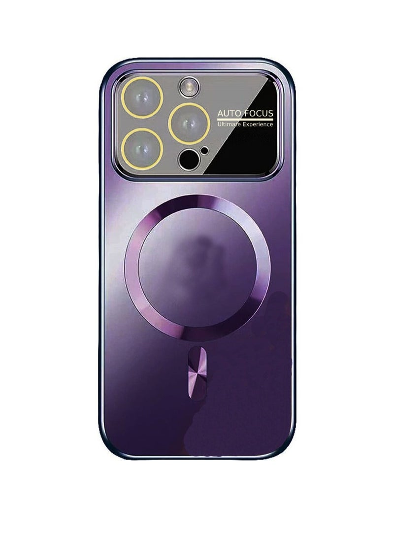 Yuwell iPhone 13 Pro Max MagSafe Case 6.7 inch Matte Magnetic Shockproof Protective Phone Case Cover For Apple iPhone 13 Pro Max Deep Purple 