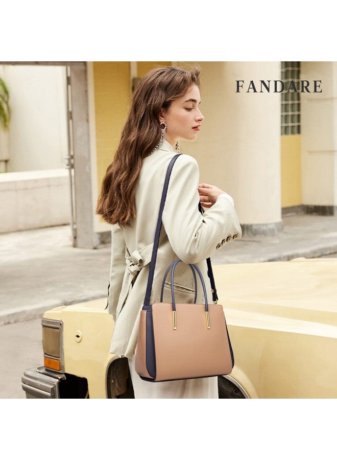 FANDARE Elegant Handbags Wallet Tote Bag Womens Top Handle Satchel Purse Set 4 Pcs Set Crossbody Clutch Bag For Work Travel Shopping Party Ladies Shoulder Messenger Bag Khaki - Image 2