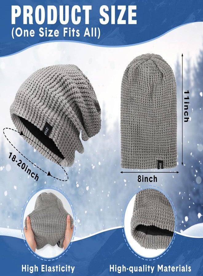 زانماي طقم شتوي مكون من 12 قطعة من القبعات والقفازات، 6 قبعات صوفية سميكة، 6 أزواج من القفازات الدافئة التي تعمل باللمس للرجال والنساء، مناسب للأنشطة الخارجية - Image 2