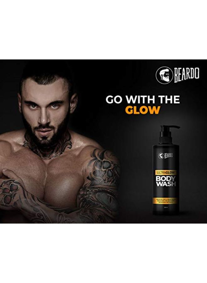 BEARDO Ultra Glow Body Wash For Men, 200Ml | Brightens Skin Tone | Removes Dirt & Dead Cells | Contains Mulberry & Bearberry Extracts | For Face And Body | Refreshes Instantly(Pack Of 2) | Made In India - Image 5