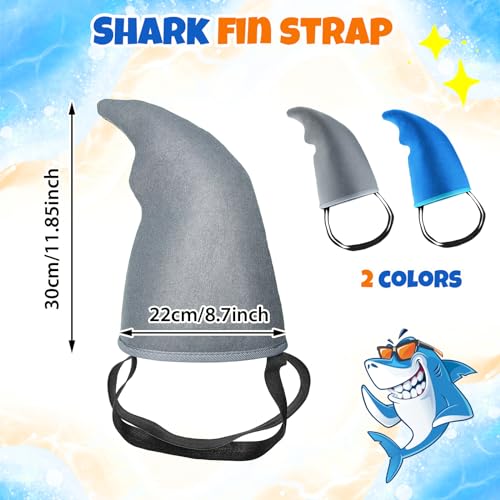 Gejoy 2 Pcs Shark Fin Costume Shark Accessory Easy to Wear Sharks Play Costume Props for Adults Cosplay Halloween(Mix Colors) - Image 2