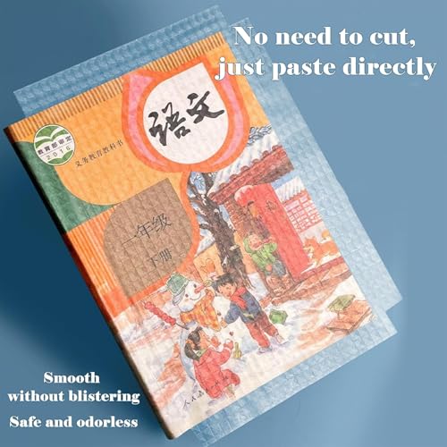 KLIFFOO Transparent Paper Sticker Book Cover Film [10Pcs A4 Size] Waterproof Self-Adhesive Book Binding Cover for for Office School Notebooks Textbook Protective Case - Image 3