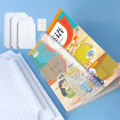 KLIFFOO Transparent Paper Sticker Book Cover Film [10Pcs A4 Size] Waterproof Self-Adhesive Book Binding Cover for for Office School Notebooks Textbook Protective Case - Image 2