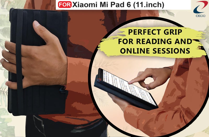 CEDO Xiaomi Mi Pad 6 (11 inch) Flip Cover | Leather Finish | 360 Degree Rotate Back Cover | Shockproof Back Cover Case for Xiaomi Mi Pad 6 (11 inch) (Black) - Image 4