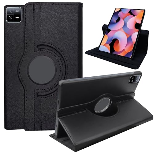 CEDO Xiaomi Mi Pad 6 (11 inch) Flip Cover | Leather Finish | 360 Degree Rotate Back Cover | Shockproof Back Cover Case for Xiaomi Mi Pad 6 (11 inch) (Black) - Image 1