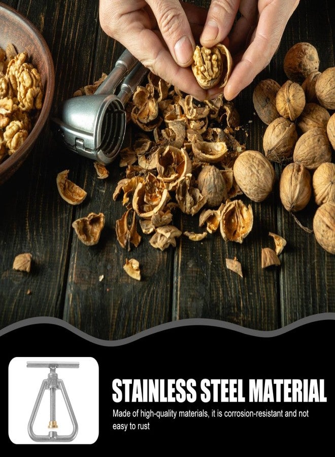 Hemoton Nut Cracker Black Walnut Cracker Stainless Steel Nutcracker Tool for Walnut Hazelnut Almonds Pecan Walnuts - Image 3