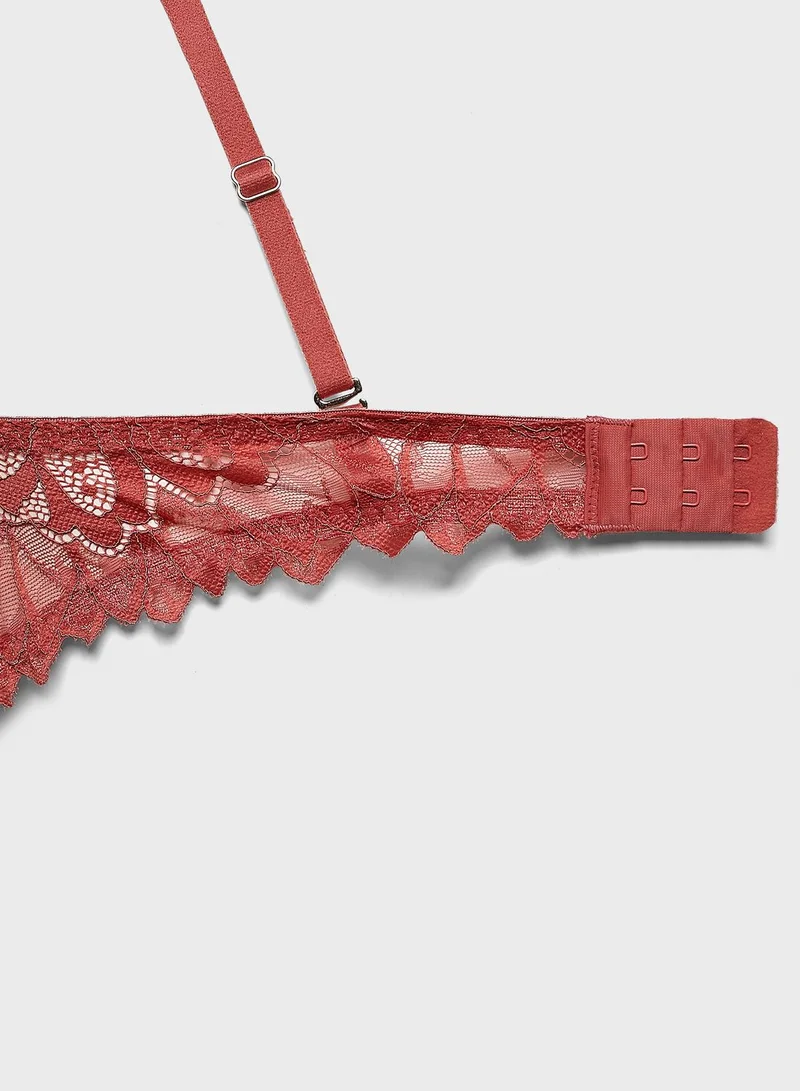 La Senza Lace Detail Plunge Bra