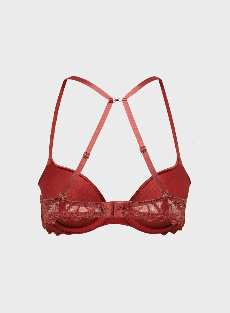 La Senza Lace Detail Plunge Bra