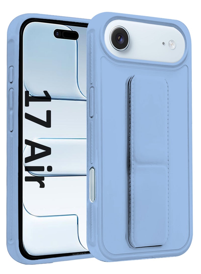 2 Packs Premium PU Leather Case for iPhone 17 Air with Stand Function Shockproof and Anti Scratch Finger Grip with Privacy Screen Protector - Image 3