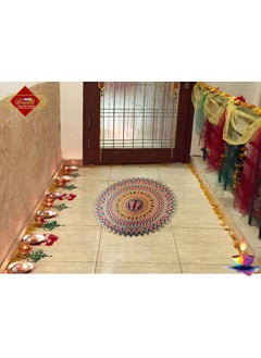 Uniq UNIq Diwali 24 K Gold Foil Plated Self Adhesive 3D RangoliHome DecorDiwaliGift for HomeInterior HandcraftedFloor StickersWall StickersFloor DecorationBig Charan  - Image 3