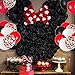 JOYYPOP 80Pcs Red White and Black Latex Balloons with Confetti Balloons for Graduation Poker Card Party Decorations Casino Race Car Party Red and White Graduation Decorations - Image 2