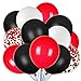 JOYYPOP 80Pcs Red White and Black Latex Balloons with Confetti Balloons for Graduation Poker Card Party Decorations Casino Race Car Party Red and White Graduation Decorations - Image 4