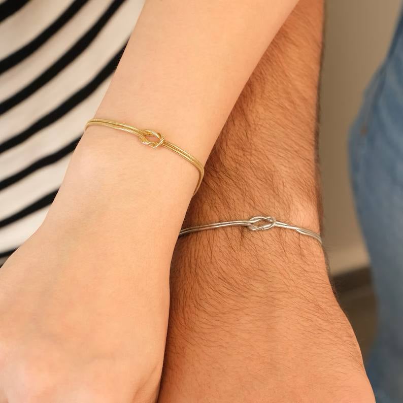 Golden & Silver Couples Stainless Steel Bracelet - Image 3