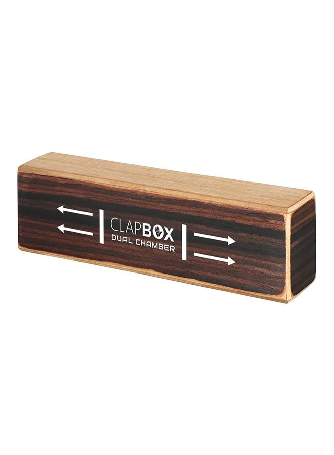 Clapbox Dual Chamber Sound Shaker- Rubber Wood (Brown) - Image 1