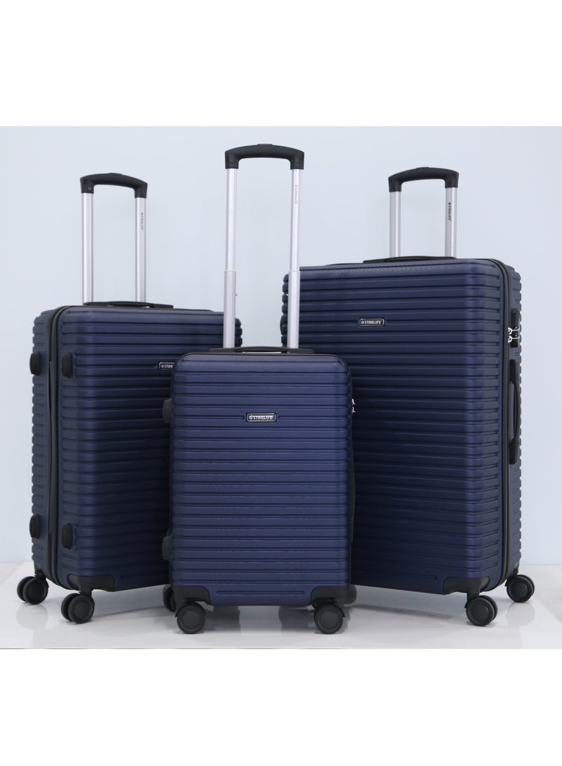 STARLIFE 3 Piece ABS Hard side Trolley Luggage Set Spinner Wheels with Number Lock - Image 1