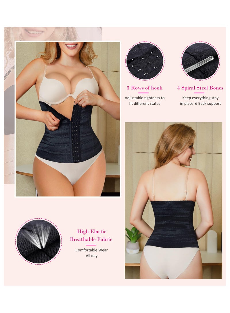 Zikra Waist Trainer for Women Underbust Waist Cincher Shapewear Corset Sport Girdle Hourglass Body Shaper Tummy Control Plus Size Waist Trainers for Women Belly Trimmer Corset Girdle L - Image 2