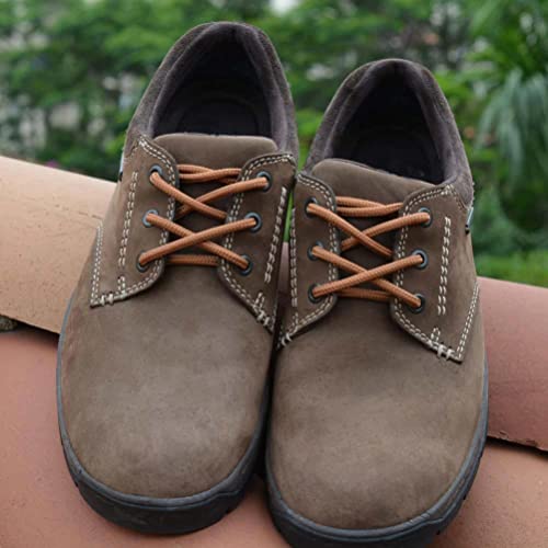 VSUDO 35 Inches Round Light Brown Boot Laces, 5/32" Diameter Shoe Laces for Boots, Heavy Duty Work Shoestrings, Hiking Shoelaces for Men or Women (2Pairs-Light Brown-90CM) - Image 3