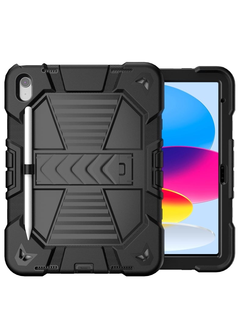 Case for iPad 10th Generation Case with Pencil Holder 2022 10.9 Inch,Heavy Duty Shockproof Rugged Protective Case for New Apple iPad 10.9 Inch 2022 Release