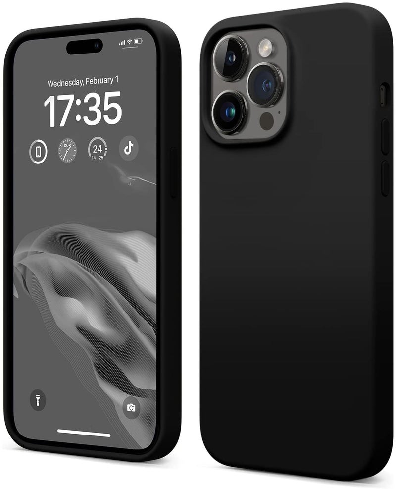 AOTESIER Shockproof Designed for iPhone 14 Pro Max Case, [Food Grade Silicone] [Military Drop Protection] with Anti-Scratch Lining Protective Phone Case for 14 ProMax, 6.7 inch, Black - Image 1