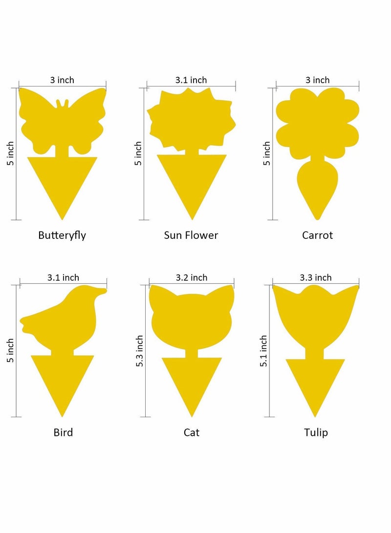 KASTWAVE 48 Pack Sticky Fruit Fly Traps and Fungus Gnat Trap Killer for Indoor and Outdoor, Whitefly, Mosquito Bits, Flying Insects, Fly Traps Save Your Plants，Non-Toxic and Odorless - Image 4
