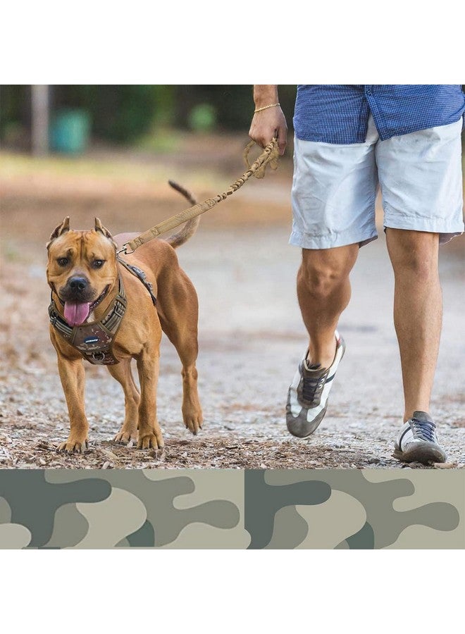 Emily Pets Bungee Dog Leash For Shock Absorption - Heavy Duty No Pull Training Leash For Medium & Large Dogs - Khaki, 4Ft With 2 Padded Handles - Image 2