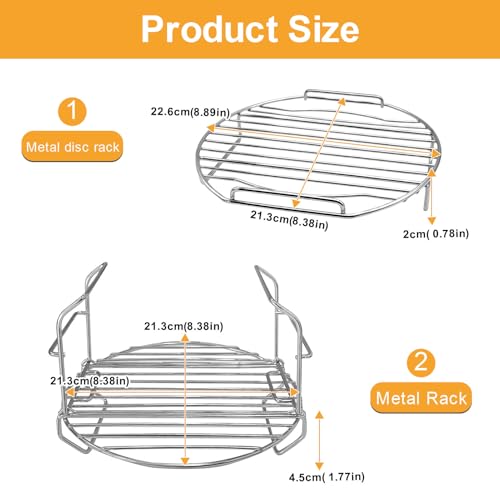 GCQFZ Air Fryer Wire Rack for Ninja Foodi FD401 12 IN 1 OS401 10 IN 1 8 Quart Pressure Cooker, Stainless Steel Air Fryer Replacement Parts Baking Rack Accessories, Dishwasher Safe - Image 2