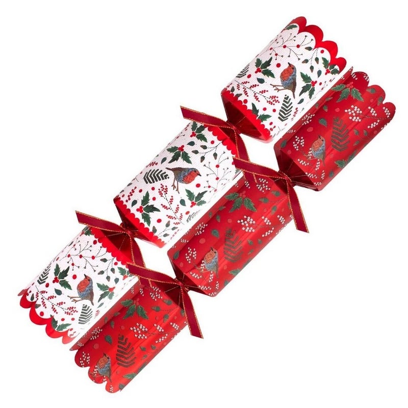 RSW 8 Premium Red Robin 12.5-Inch Christmas Crackers – Holiday Party Favors, Festive Fun, and Seasonal Decor for Kids and Family, Christmas Celebration Essentials - Image 3