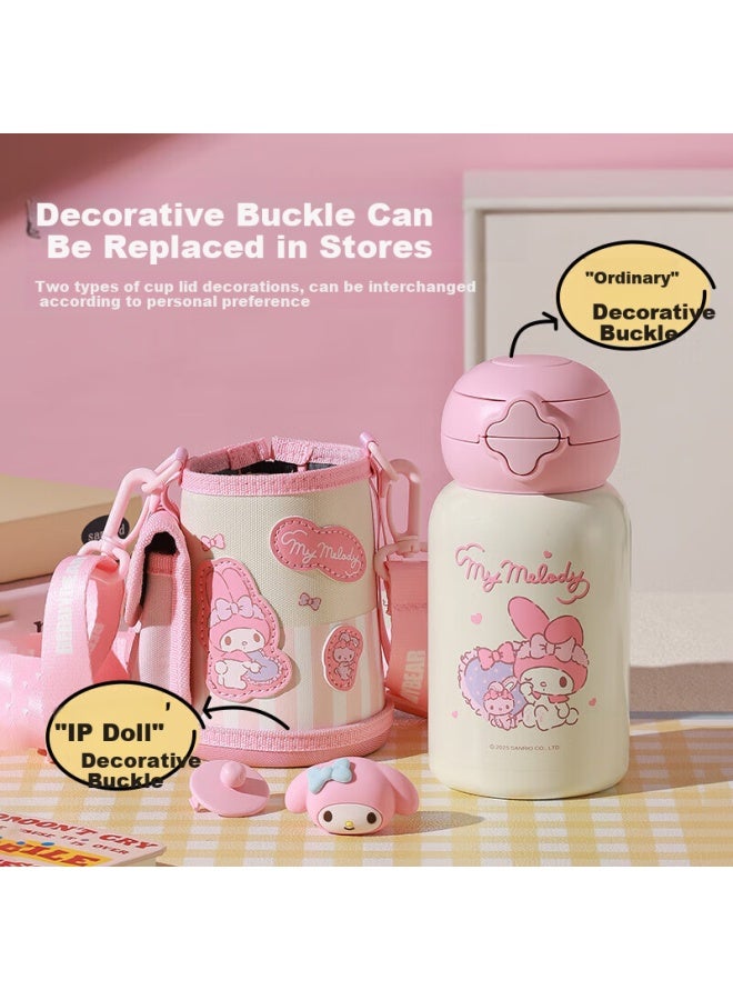 Beddybear Star Double-drink Children's Insulated Cup With Straw Water Cup 316 Stainless Steel Large Capacity Thermos 600ml Good Morning Melody