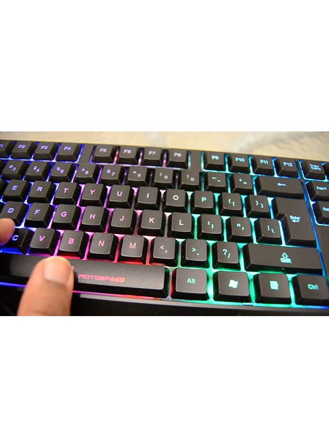 لوحة مفاتيح سلكية للألعاب بإضاءة خلفية بـ 7 ألوان تعمل بمنفذ USB - Image 3
