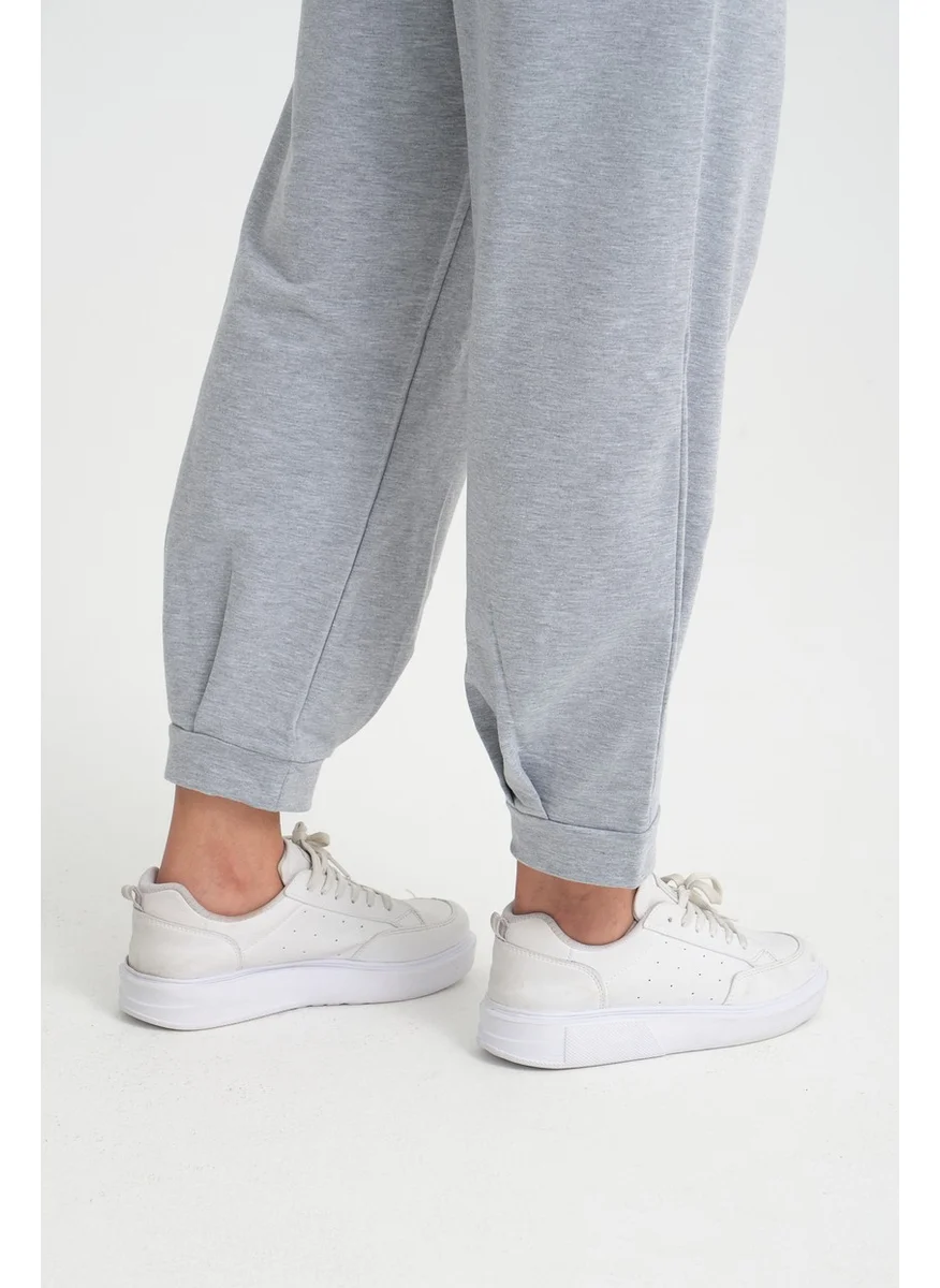 Twenty3 Women's Plain Basic Sweatpants with Elastic Waist and Leg Detail