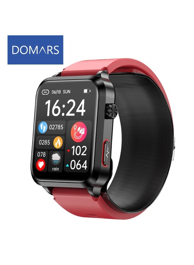 Domars Smartwatch for Women Men Fitness 1.92" HD IPS Touchscreen with Sports Modes Heart Rate Sleep Monitor Waterproof Bluetooth Calls Music Control Smart Watch Compatible with Android and iOS Red - Image 1