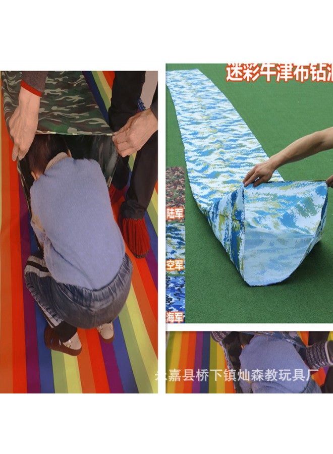 Canon Sensory Training Equipment Kindergarten Kidsren's Lycra Crawling Tunnel Tube Equipment Camouflage Oxford Cloth Thickeneded Drilling Holes - Image 4