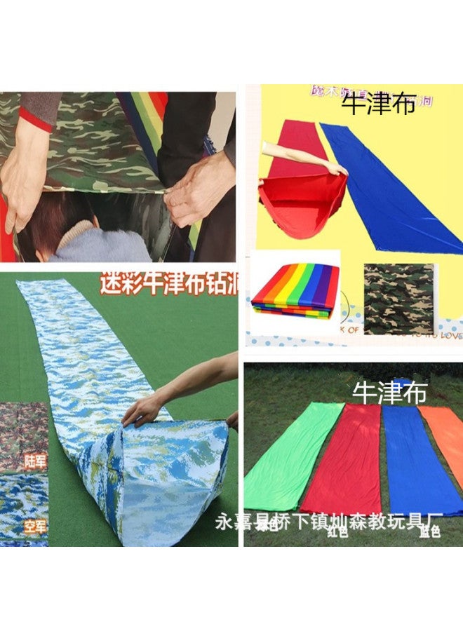 Canon Sensory Training Equipment Kindergarten Kidsren's Lycra Crawling Tunnel Tube Equipment Camouflage Oxford Cloth Thickeneded Drilling Holes - Image 1