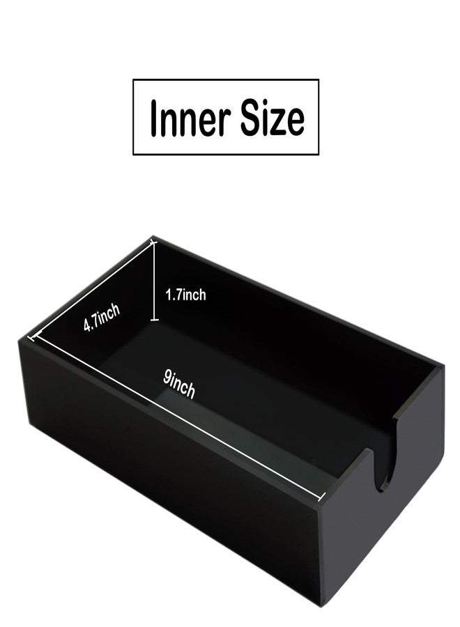 HANKOR Acrylic Napkin Holder for Bathroom, Guest Towel Holder Tray, Bathroom Disposal Paper Hand Face Towels Holder (Black) - Image 5