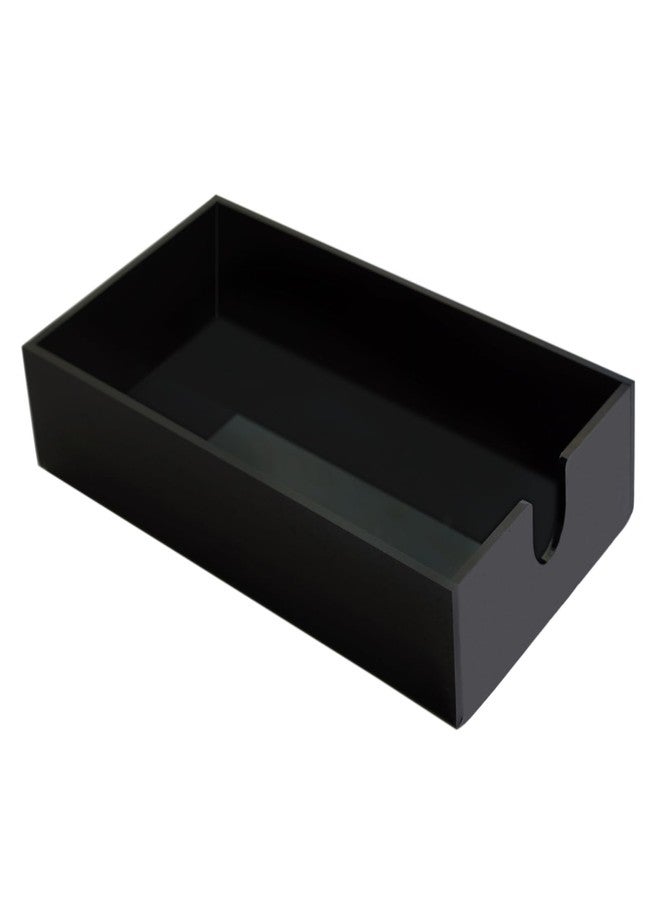 HANKOR Acrylic Napkin Holder for Bathroom, Guest Towel Holder Tray, Bathroom Disposal Paper Hand Face Towels Holder (Black) - Image 1