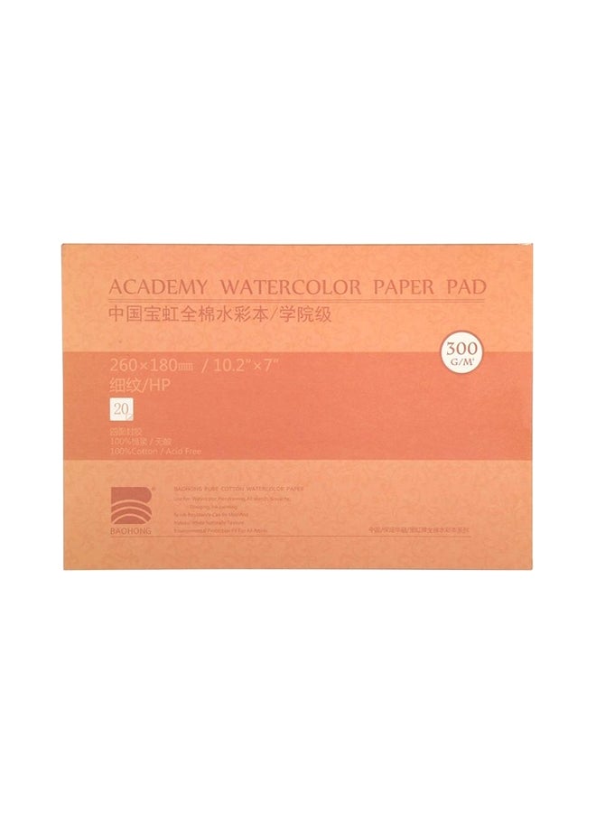 NIBEMINENT Professional Cotton Watercolor Painting Paper Pink