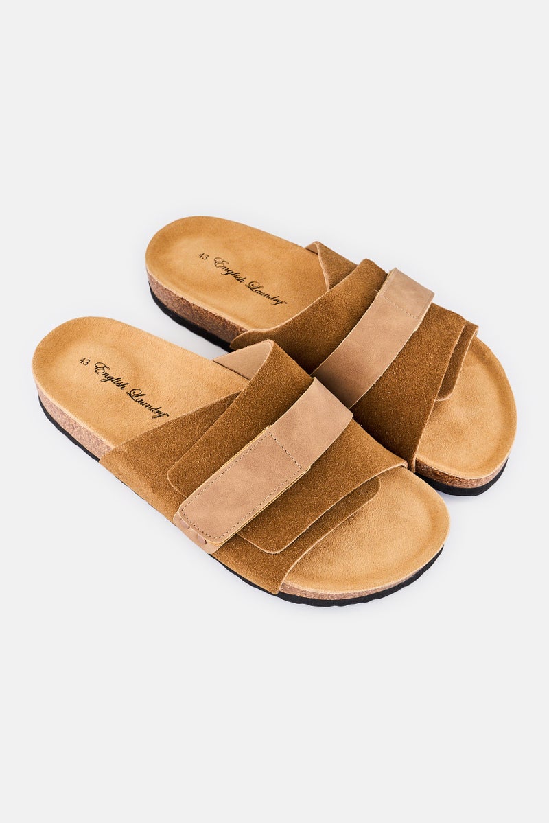English Laundry Men Slip On Cork Sandals, Brown - Image 2