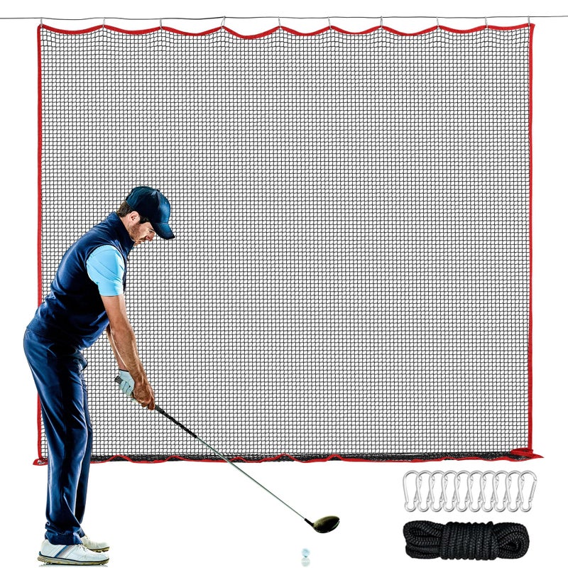 FRANKTECH Golf Netting, 10ft, 15ft, 20ft Sports Netting - Heavy Duty High Impact Multi-Sport Practice Net for Golf, Baseball, Soccer, Hockey, Lacrosse, Backyard Driving & Training Barrier - Image 1
