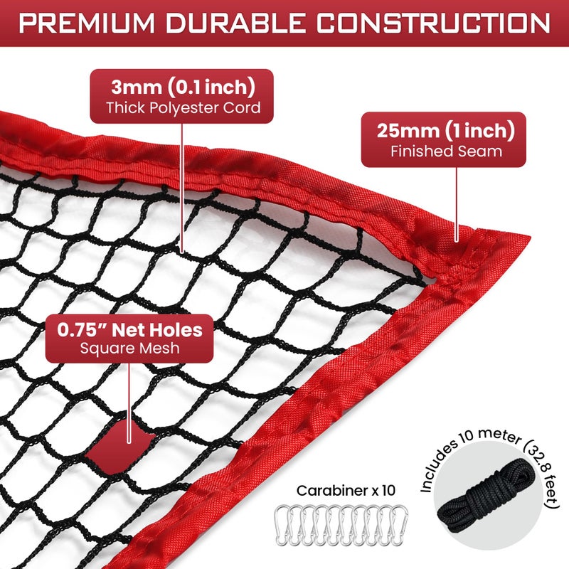 FRANKTECH Golf Netting, 10ft, 15ft, 20ft Sports Netting - Heavy Duty High Impact Multi-Sport Practice Net for Golf, Baseball, Soccer, Hockey, Lacrosse, Backyard Driving & Training Barrier - Image 2