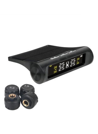 Solar powered car tire pressure monitoring tool, TMS tire pressure monitoring system, wireless Tpms monitor, LCD digital display tire pressure gauge, practical car maintenance tool with replacement valve - pzsku/Z2295D6984A7963F694D4Z/45/_/1731312929/79505131-08ca-43fe-a1b8-d2fcbd96d135