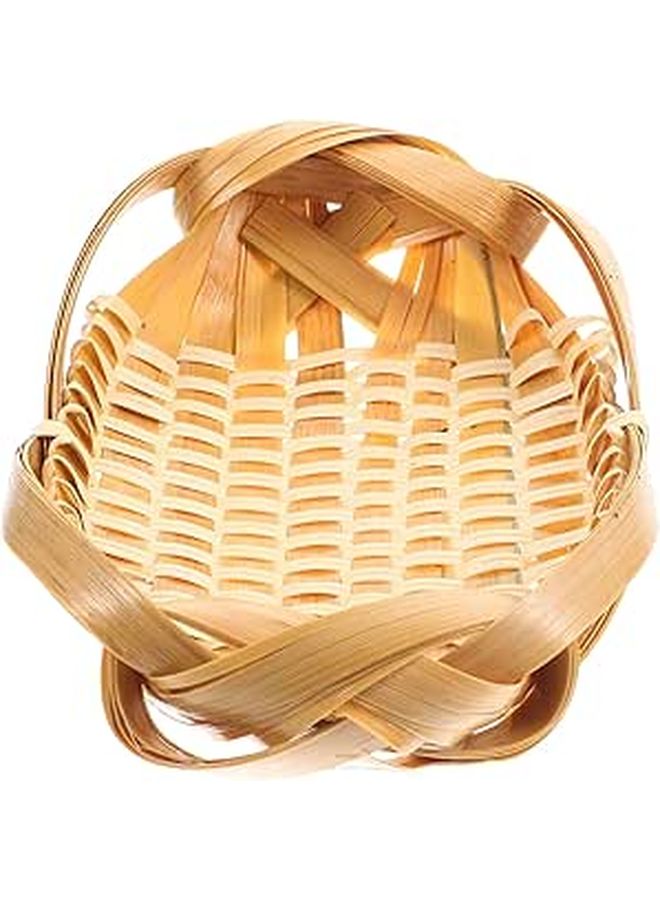Handwoven Natural Woven Basket 19X12Cm Breathable Food Storage For Kitchen Counter - Image 1