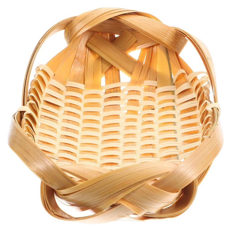 Handwoven Natural Woven Basket 19X12Cm Breathable Food Storage For Kitchen Counter - Image 2