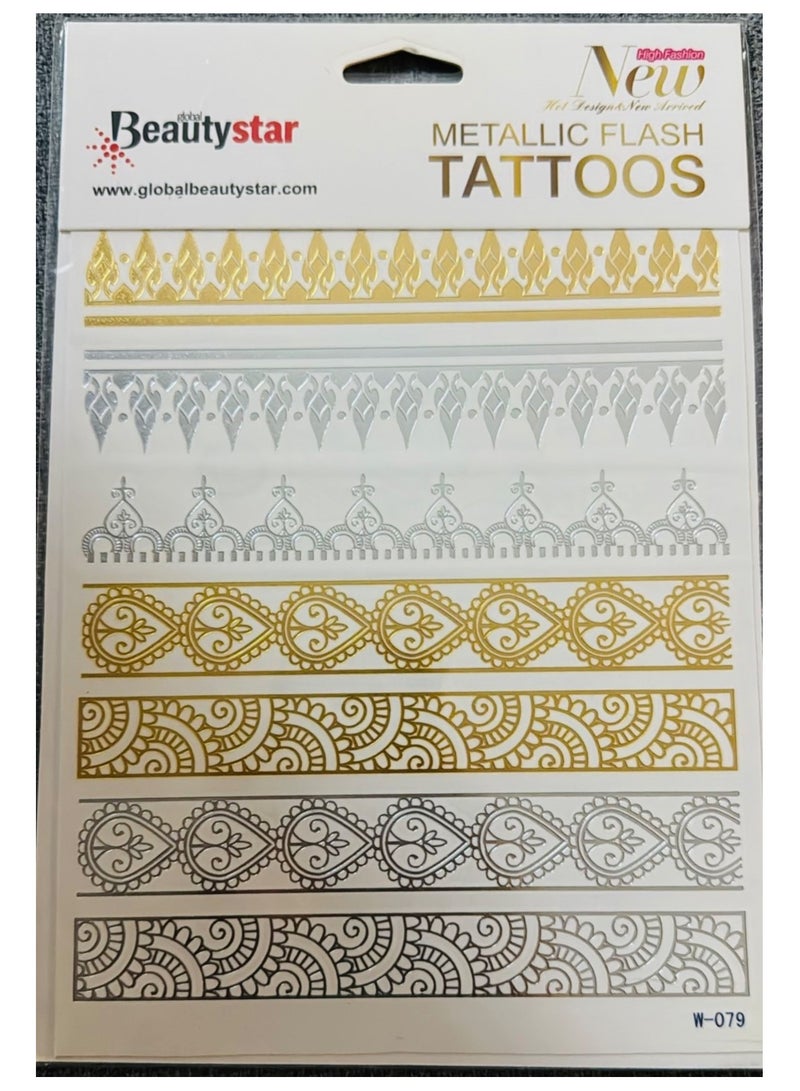 ملصق وشم مؤقت، وشم فلاش معدني (أي 1) - Image 1