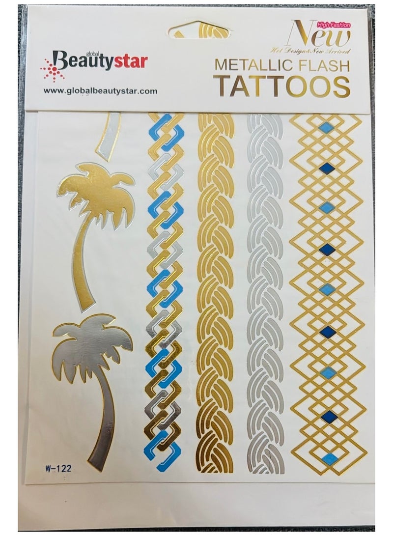 ملصق وشم مؤقت، وشم فلاش معدني (أي 1) - Image 2