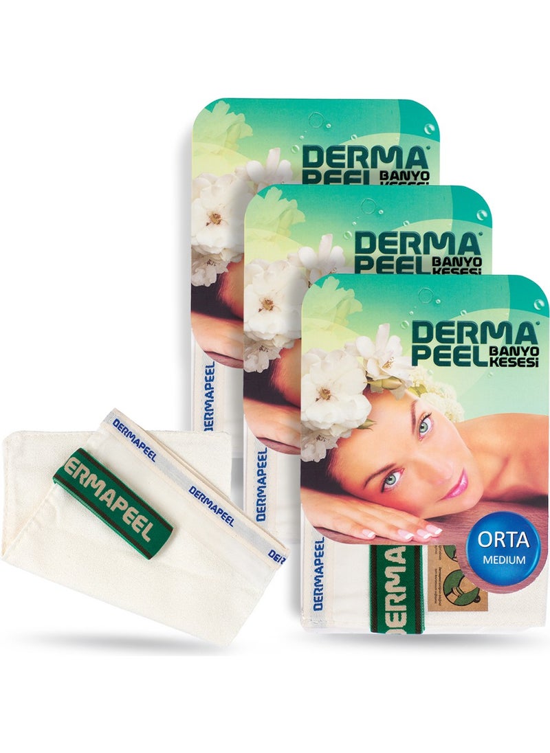 Dermapeel Medium Thick Flush Bath Scrub Set of 3  - Image 1