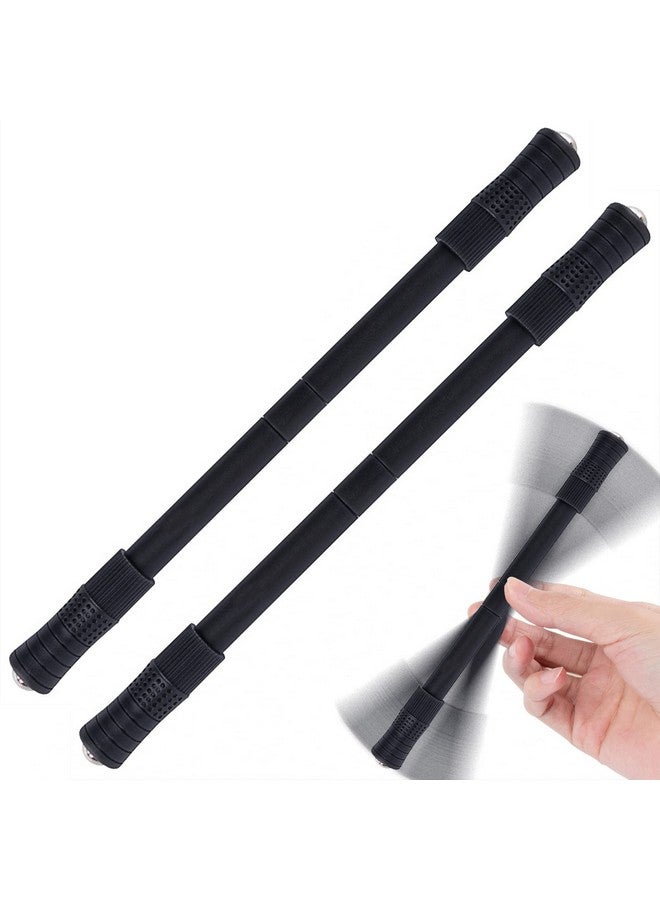 DBlosp Spinning Pen Rolling Finger Rotating Pen Gaming Trick Pen Mod With Tutorial No Pen Refill Stress Releasing Brain Training Toys For Kids Adults Student Office Supplies (2 Pack Black) - Image 1