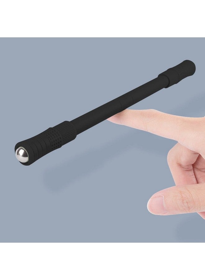 DBlosp Spinning Pen Rolling Finger Rotating Pen Gaming Trick Pen Mod With Tutorial No Pen Refill Stress Releasing Brain Training Toys For Kids Adults Student Office Supplies (2 Pack Black) - Image 2