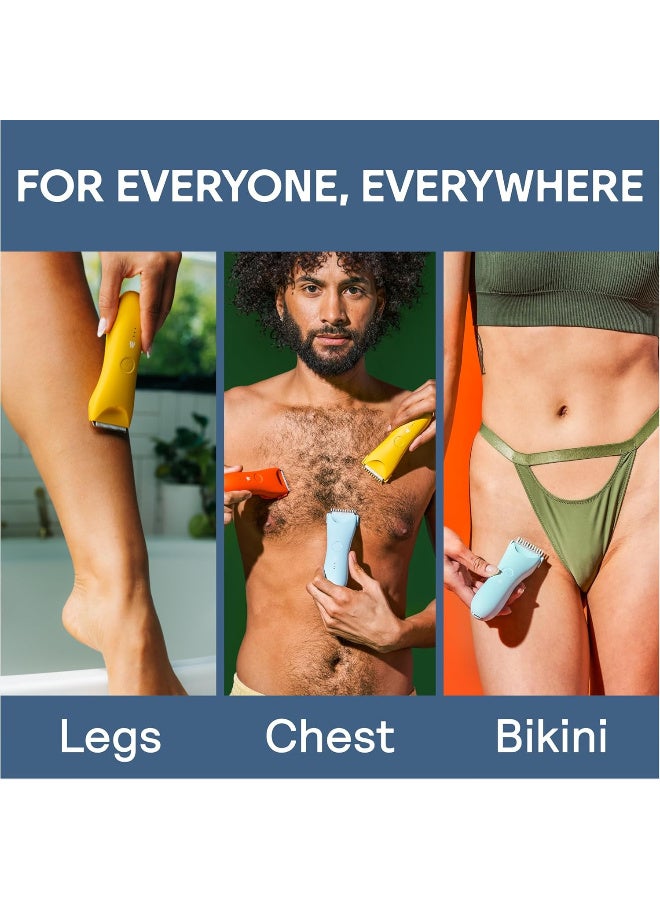 ميريديان ماكينة حلاقة شعر الجسم  للرجال، حماية قابلة للتعديل، شحن USB-C، ضوء فلاش، قفل سفر، قاعدة شحن، ماكينة حلاقة بيكيني، ماكينة حلاقة شعر الجسم للرجال - Image 5